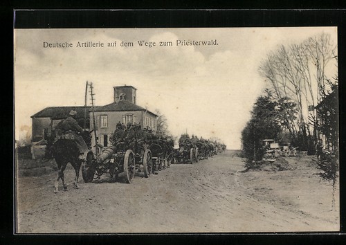 Artillerie allemande sur - , le
