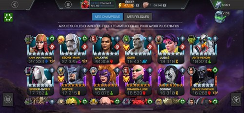 Compte marvel league des - marvel,