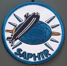 Patch SOUS MARIN SAPHIR SNA Equipage bleu Marine Nationale ORIGINAL écusson