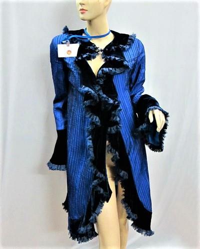 Taffeta blue purple - taffeta, coat