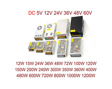 Alimentation AC-DC 5V 12V 24 V 36V 48V 60V Transformateur 1A-60A 12W-1200W Neuf