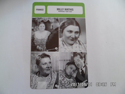 Carte fiche cinema milly - carte,