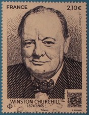 FRANCE  2025  OBLITÉRÉ  "WINSTON CHURCHILL " CACHET ROND