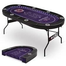 71" LED Poker Table - 8 Player