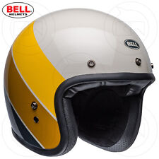 Casque Jet Moto Vintage Bell Custom 500 Riff Sand/Yellow Sable/Jaune Homologué