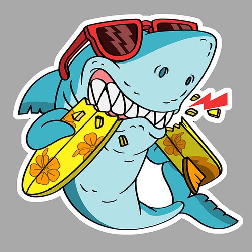 Requin cool surf surfer - surf, hawai