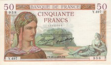 FRANCE - 50 FRANCS CERES type