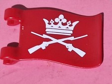 PLAYMOBIL DRAPEAU ROUGE FRANÇAIS PIRATES FRANÇAIS PHARE REF 6680 9522