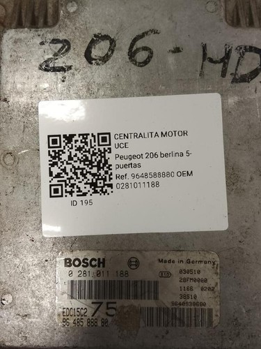 0281011188 boîtier moteur uce