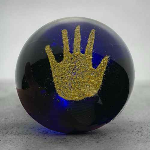 Sulfure boule verre bleu - en,