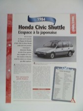 Carte fiche auto honda - auto,