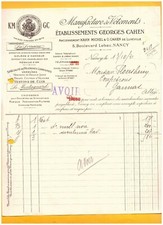 NANCY (54) USINE de VETEMENTS / CONFECTION "KAHN-MICHEL / Georges CAHEN" en 1931