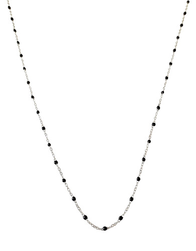 Collier perle résine noir