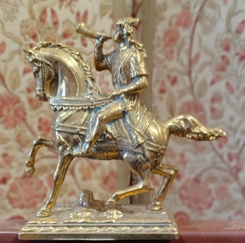 Statue bronze un guerrier - statue,