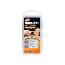 [Ref:REF63097] DURACELL Blister de 6 Piles auditives ACTIVAIR Easytab DA 312