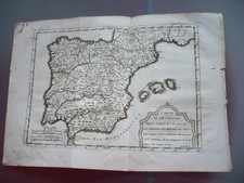 CARTE ANCIENNE DE L'ESPAGNE 17° SIECLE PAR MARIANI 1680