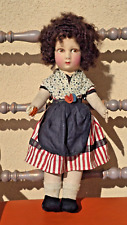 Antique Rare French Raynal Doll Felt Head Fabric Body Traditional Costume 1920s