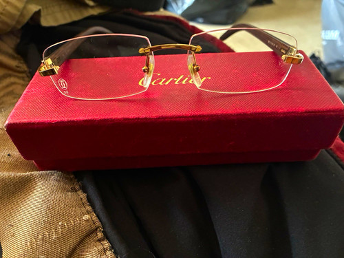 Cartier rimless gold bubinga - cartier,
