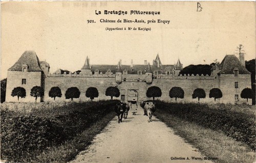 Cpa erquy chateau de - erquy,