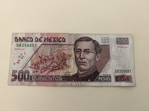 500 pesos mexico billete - 500,