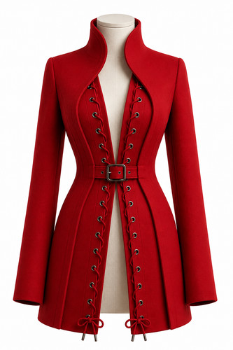 Manteau médiéval rouge