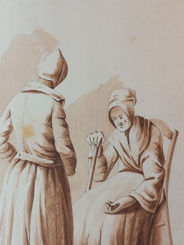 Dessin etude vieilles femmes - vieilles,