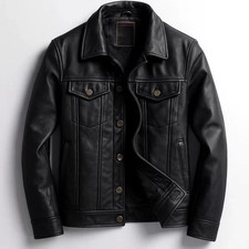 Veste camionneur en cuir