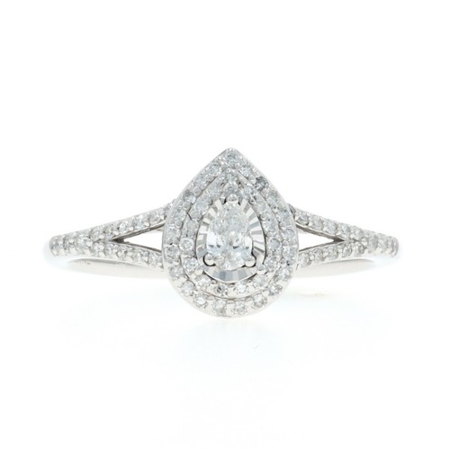 Blanc diamant double halo - or,