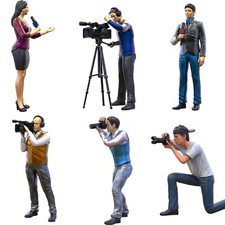 Set De Figurines Reporter 1:20 (9,2Cm) Non Peint, Diorama 1/20 (6 Figurines)