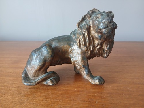 Sculpture lion patine - sculpture, lion,