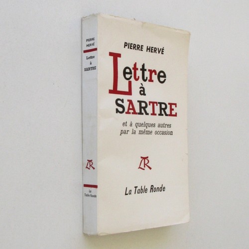 Lettre sartre pierre herve - à,
