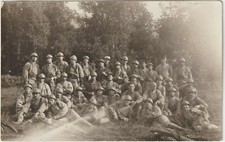 Carte photo groupes poilus - photo,