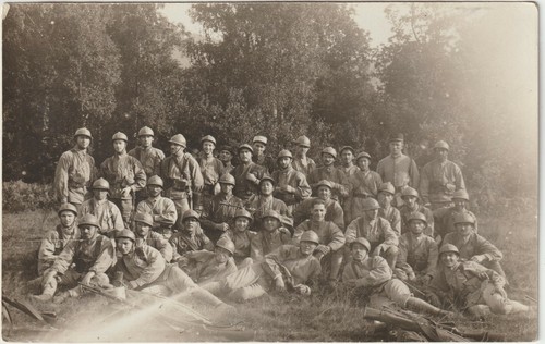 Carte photo groupes poilus - carte,