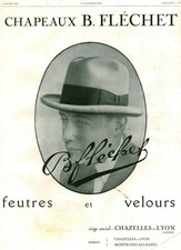Publicité ancienne chapeau B