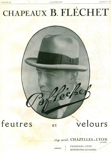 Publicité ancienne chapeau - , b