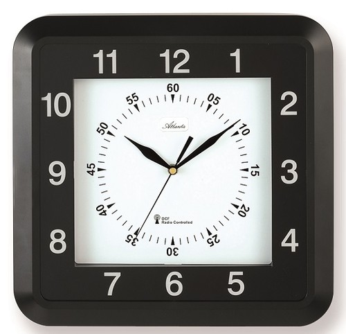 Pendule murale noire carrée