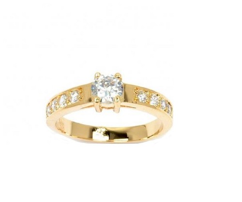 Bague solitaire pavé de - solitaire,