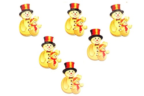 Lot boutons bois bonhomme - lot, :