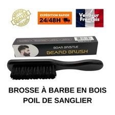 Brosse à barbe en bois poil