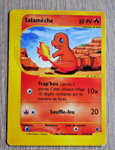 Carte pokémon salameche - pokémon,