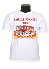 tee-shirt camion pompier