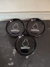 3 Cendriers coupelles Cognac Courvoisier verre noir