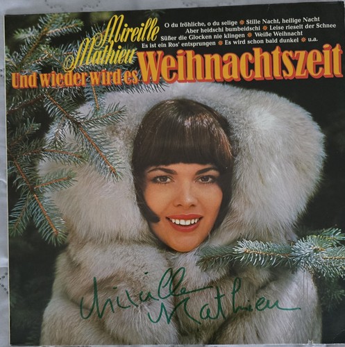 Mireille mathieu autographe - lp,
