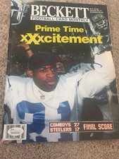 Beckett Monthly March 1996 Deion Sanders Autograph Signed Dallas Cowboys JSA