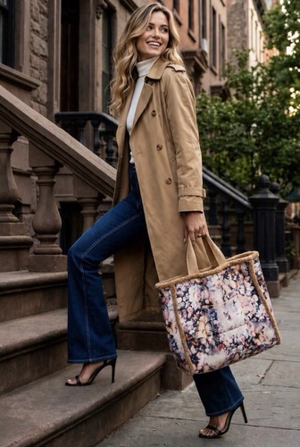 Johnny was tote bag faux - faux, suede