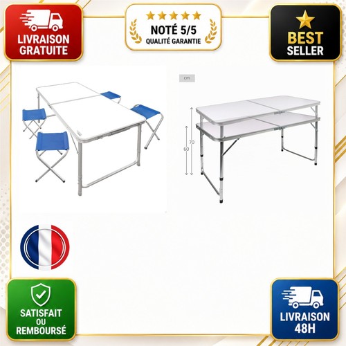 Table camping pliante avec - de,
