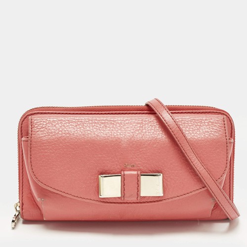 Portefeuille cuir orange - cuir,