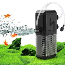 Filtre Aquarium Réglable 600L/H Pompe Aquarium Ultra-Silencieux Filtre Intéri...