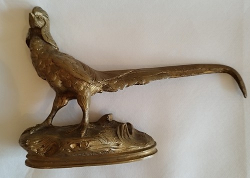 Sculpture faisan bronze - sculpture,
