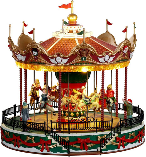 Lemax santa carousel - santa, carousel,
